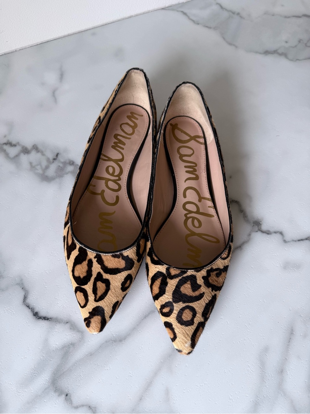 Sam Edelman Hazel Leopard Print Pointed-Toe Flats Closet Staple Chic size 9.5 - Picture 3 of 8